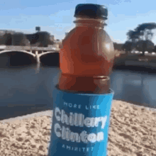Chillary Clinton Drink GIF - Chillary Clinton Drink Bottle GIFs