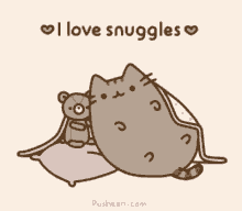 Pusheen I Love Snuggles GIF - Pusheen I Love Snuggles GIFs
