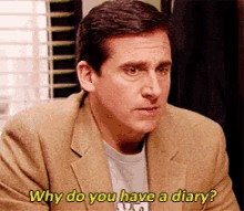 When You Find Out Your Best Friend Has A Diary GIF - Steve Carell Michael Scott The Office GIFs