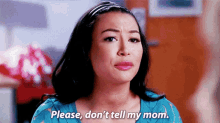 Glee Santana Lopez GIF - Glee Santana Lopez Please Dont Tell My Mom GIFs