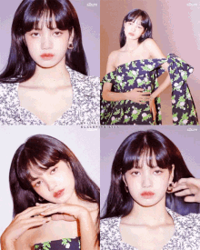 a collage of images of a woman with the word allure on the bottom