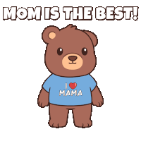 a brown teddy bear wearing a blue shirt that says i love hearts