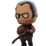 a man wearing glasses and a hat is holding a knife and a hat .