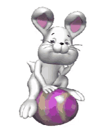 easter bunny sad waiting purple easter egg