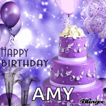 Happy birthday Amy | Two tier exploding top cake, with bounc… | Flickr