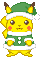 Green Christmas Pikachu Sticker - Green Christmas Pikachu Stickers