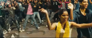 Railroad Victory Dance GIF - Jaiho Slumdogmillionaire Devpatel GIFs