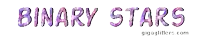 a logo for binary stars shows a purple background