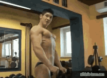 Czech Muscles Bodybuilder Posingtrunks Youth Speedo Briefs Posing Body GIF