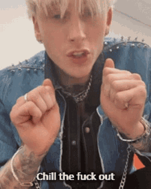 Mgk Machine Gun Kelly GIF - Mgk Machine Gun Kelly Chill The F Out GIFs
