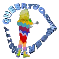 a woman in a colorful outfit is surrounded by the words " stability queen "