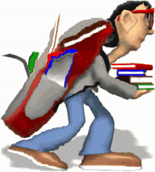Heavy Bag Tons Of Books GIF - Heavy Bag Tons Of Books Walking GIFs