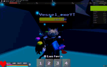 a screenshot of a video game that says blasters at the bottom