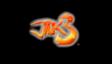 a logo for jak 3 with a black background