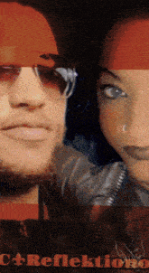 a man and a woman are on a poster that says reflexion