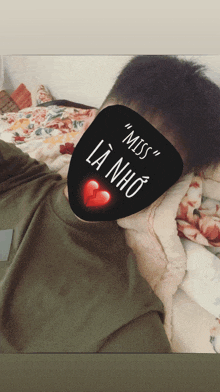 a man wearing a mask that says " miss "