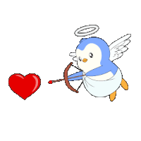 a cupid with a bow and arrow is aiming for a heart