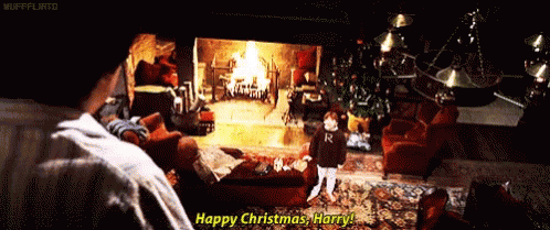 harry potter christmas scene