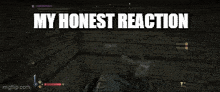 a video game screen says my honest reaction