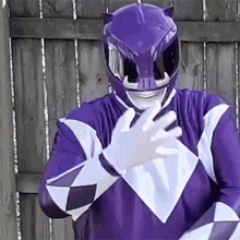 You Cant See Me Purple Ranger GIF - You Cant See Me Purple Ranger Chris Cantada Force GIFs
