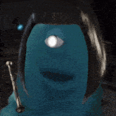 a person with a wig and a sword in front of them