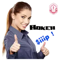 a woman giving a thumbs up in front of a sign that says hookah $ iiip