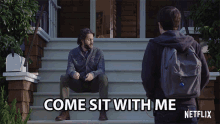Come Sit With Me Come Here GIF - Come Sit With Me Come Here Sit Down GIFs