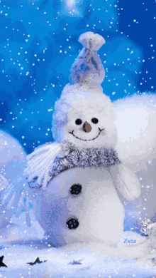 Creepy Snowman GIF - Creepy Snowman Blink GIFs