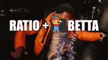 a video of a person dancing with the words ratio + betta on the bottom