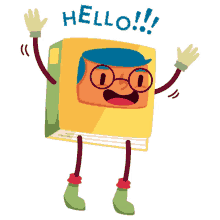 pencil pack saying hello hi hello waving