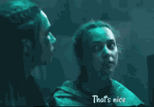 a woman says that 's nice while another woman looks on