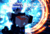 a person holding a box with the words how it feels to do the igris boss event for the 30th time