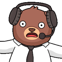 a teddy bear wearing headphones and a tie