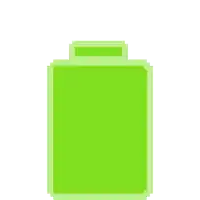 a green pixel art bottle with a heart on it .
