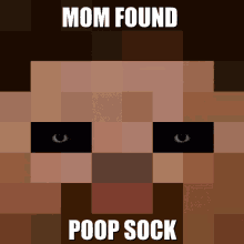Mom Found Poop Sock Minecraft GIF