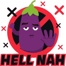 hell nah eggplant life joypixels eggplant hell no