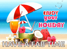Animated Greeting Card Enjoy Your Holiday GIF - Animated Greeting Card Enjoy Your Holiday GIFs