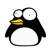 a black and white penguin with a yellow beak
