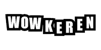 the word wow keren is written in black letters on a white background