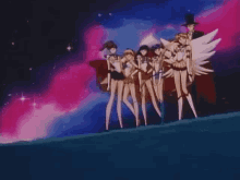 Sailor Moon Group GIF - Sailor Moon Group Wings GIFs