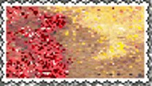 a postage stamp with a picture of a fireworks display