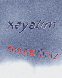 a blue background with the word xeyalim written in red letters