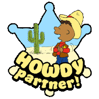 Howdy Partner Franklin Sticker - Howdy Partner Franklin Peanuts Stickers