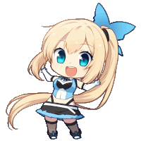 a little girl with blonde hair and blue eyes