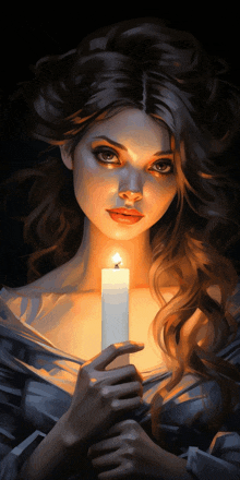 Flickering Of A Candle Changing The Brightness Of The Candle GIF - Flickering Of A Candle Changing The Brightness Of The Candle Changing The Shadows On The Girl GIFs