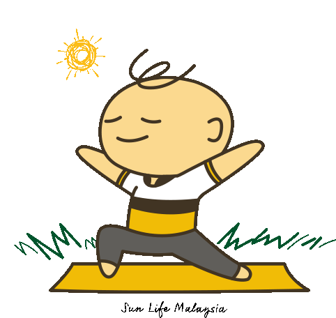 Sun Life Malaysia Yoga Sticker - Sun Life Malaysia Yoga Meditate Stickers