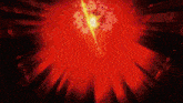 a red background with a light coming out of the middle