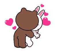Brown And Cony Kiss GIF - Brown And Cony Kiss Love GIFs