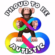 proud to be autistic autism autistic infinity logo autistic monkey