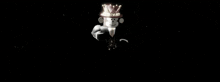 a cartoon character with a crown is laying on a couch